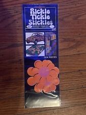 SUPER RARE RICKIE TICKIE STICKIES  1960s Flower Vinyl Stickers 10 Pack picture