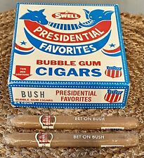 2 Vintage President George Bush Sr. Campaign Promo Bubble Gum Cigars Sealed RARE picture