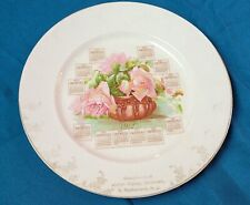 1912 Advertising Calendar Plate Compliments Of John Rasp, Grocer E Rutherford NJ picture