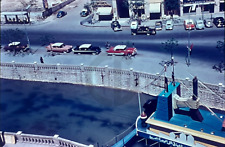 Cars Parked Along Abana River in Damascus Syria -  1950's 35mm Slide picture