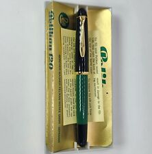 Vintage Pelikan 120 Piston Fill Fountain Pen B / Broad Nib in Green Color w/ Box picture