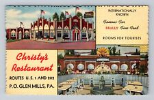 Glen Mills PA-Pennsylvania, Christy's Hotel & Restaurant, Vintage Postcard picture