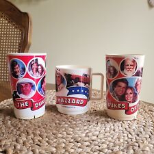 Vtg Lot of 3 The Dukes Of Hazzard Plastic Mug & Cups Deka 1981 USA General Lee picture