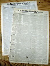 2 1848 Hagerstown MARYLAND newspapers PEACE TREATY ENDS the MEXICAN-AMERICAN WAR picture