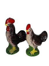 2 Rooster Ceramic Figurines made in Japan 8