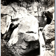 c1930s Stowe, VT RPPC Bingham Falls Waterfall Real Photo Richardson Newport A259 picture