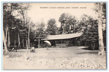 c1950's Sunset Loddge Grand Lake Orient Maine ME Vintage Artvue Postcard picture