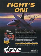 1998 Print Ad of F22 DID Air Dominance Fighter Ocean AWACS game advertisement picture