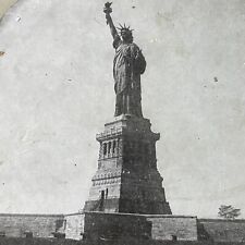 Antique 1910s Statue Of Liberty Manhattan NY Stereoview Photo Card P3055 picture