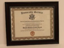HONORABLE SERVICE~U.S. COAST GUARD - Commemorative Certificate w/Custom Printing picture