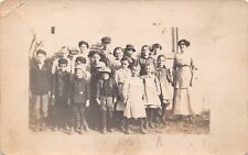 RPPC School Class Photo Children Teacher Early 1900s Antique Postcard C37 picture