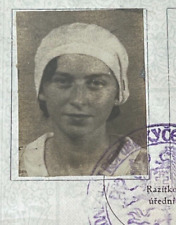 Czech Republic Passport - Travel Visa Lady Germany Stamps Original WWII picture