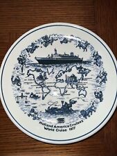 Holland America Cruises plate World Cruise 1977 picture
