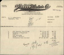 1924 Somerset Wisconsin (WI) Receipt Pioneer Electric Co Receipt A.J LaGrandeur picture