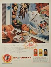1958 Vintage A&P Custom Ground Coffee, Coffee Thas ALIVE  picture