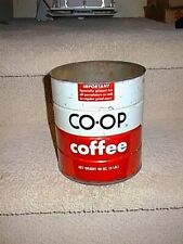 Rare Vintage Co-op Coffee Can Tin Three Pound Size No Lid picture