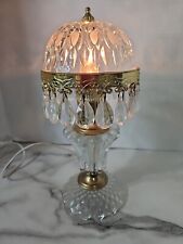 Vintage Michelotti Holland Clear Crystal Boudoir Parlor Light Lamp Prisms 10” picture