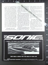 1987 ADVERTISING for Sonic 41 SE motor yacht power boat picture