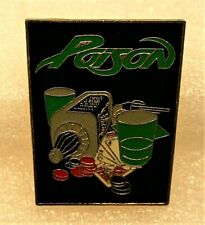 Vintage Poison Music Group Rock Band Poker Lapel Hat Pin 1989 New NOS British? picture