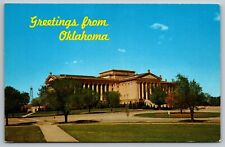 STATE CAPITOL GREETINGS FROM OKLAHOMA OKLAHOMA CITY OK VTG POSTCARD picture