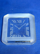 Cartier vintage crystal Clock Paperweight picture