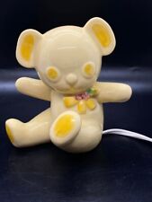 Vintage MCM LW Rice & Co. Japan Ceramic Nightlight Yellow Teddy Bear - A2 picture