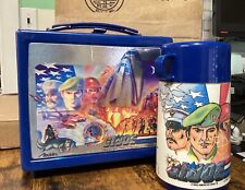 Vintage GI Joe 1987 Blue Lunch Box Plastic With Thermos picture