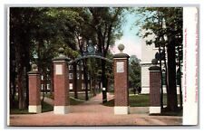 Brunswick ME Maine Bowdoin College Memorial Gateway Vintage UDB Postcard picture