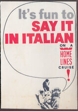 Home Lines Cruise It's Fun to Say it in Italian folder 1975 picture