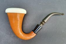 Meerschaum Gourd Calabash Pipe w Bakelite Stem Tobacco Smoking c1940s Vintage picture