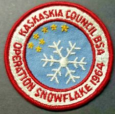 1964 B.S.A - Boy Scout of America Patch Kaskaskia Operation Snowflake 3