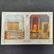 RARE Antique c. 1920s World Travel Postcard VATICAN ROME PALACE + THRONE ROOM picture
