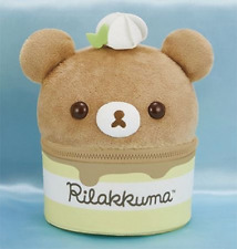 San-x 18cm Rilakkuma Ice Cream Plushie Zipper Pouch Chairoikoguma Plush Bag Toy picture