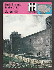 EARLY PRISONS IN THE UNITED STATES USA Philadelphia Penitentiary HISTORY CARD picture