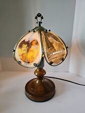 Vintage OK Lighting Touch Lamp Native American Woman Wolf Deer Indigenous  Works picture