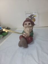 Vintage 1996 ARTLINE Garden Gnome Figure Hard Plastic With Stick.  Kb  picture