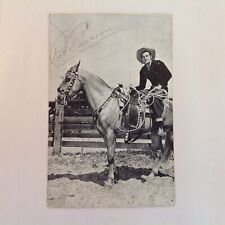 Vintage 1950 B&W RPPC Real Photo Postcard Facsimile Autograph Rod Cameron Horse picture