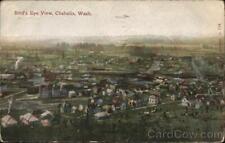 1912 Chehalis,WA Bird's Eye View Kropp Lewis County Washington Postcard 1c stamp picture