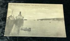 Port Jefferson , LI NY Harbor And Steamer “ Park City” 1930s Postcard  picture