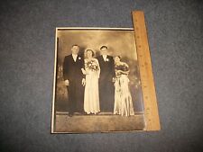 ANTIQUE PHOTO  HANDSOME COUPLES  DRESSED IN BEST CLOTHES. APPROX. 8x10 picture