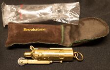 Vintage Brookstone Military Style Brass Torch Lighter Smoking Tobacco Pipe picture