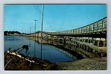 Orr's Island ME-Maine, Cribstone Bridge, Bailey Island, Antique Vintage Postcard picture