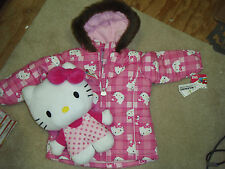 HELLO KITTY JACKET SIZE KIDS 4 & HELLO KITTY STUFFED BACKPACK TOTAL $100 RET picture