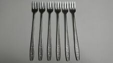 Wm A Rogers Oneida LTD Stainless Flatware Pickle / Olive Fork (Set of 6) picture