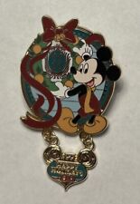 Disneyland - Club 33 - Happy Holidays Christmas Wreath Mickey Mouse Pin picture