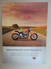 2001 HARLEY-DAVIDSON FAT BOY MOTORCYCLE photo print ad  picture