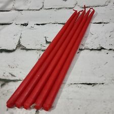 Vintage Hand Dipped Candles Tiny Tapers Red 10