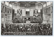 c1910's Interior Of YMCA Auditorium Camp Lee Virginia VA Posted Flag Postcard picture
