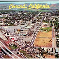 c1960s Concord, CA Aerial Birds Eye Shopping Center Mall Construction Cali A242 picture
