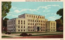 Postcard AR Fort Smith Sebastian County Court House & City Hall Vintage PC a5679 picture